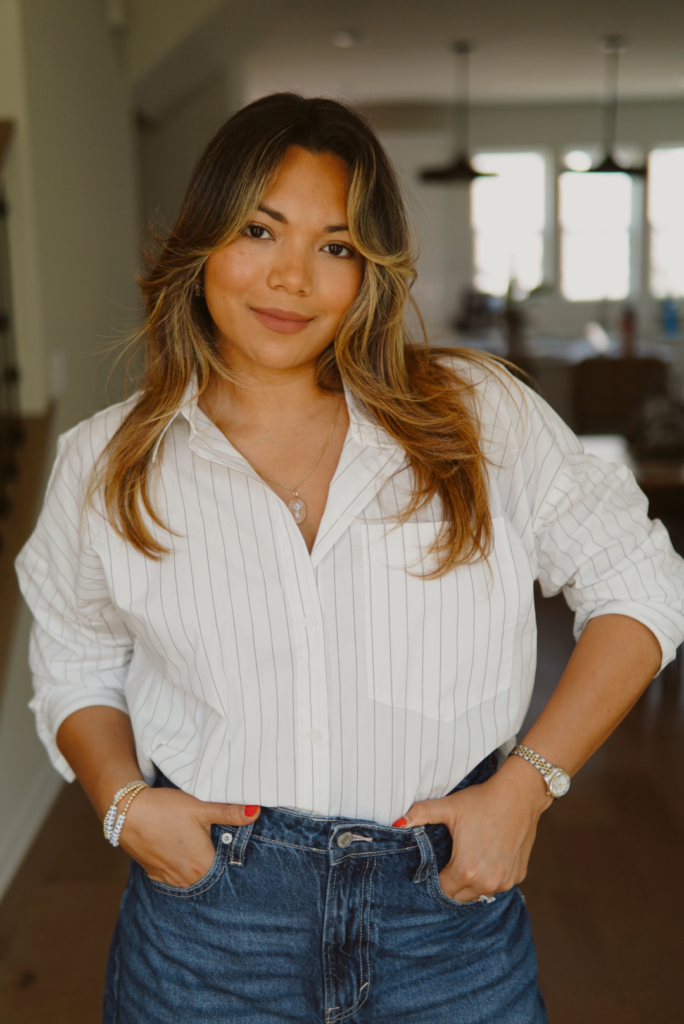 a woman with her hands in her pockets