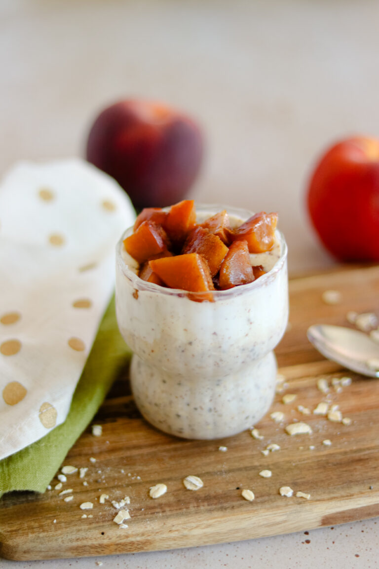Peaches and Cream Overnight Oats