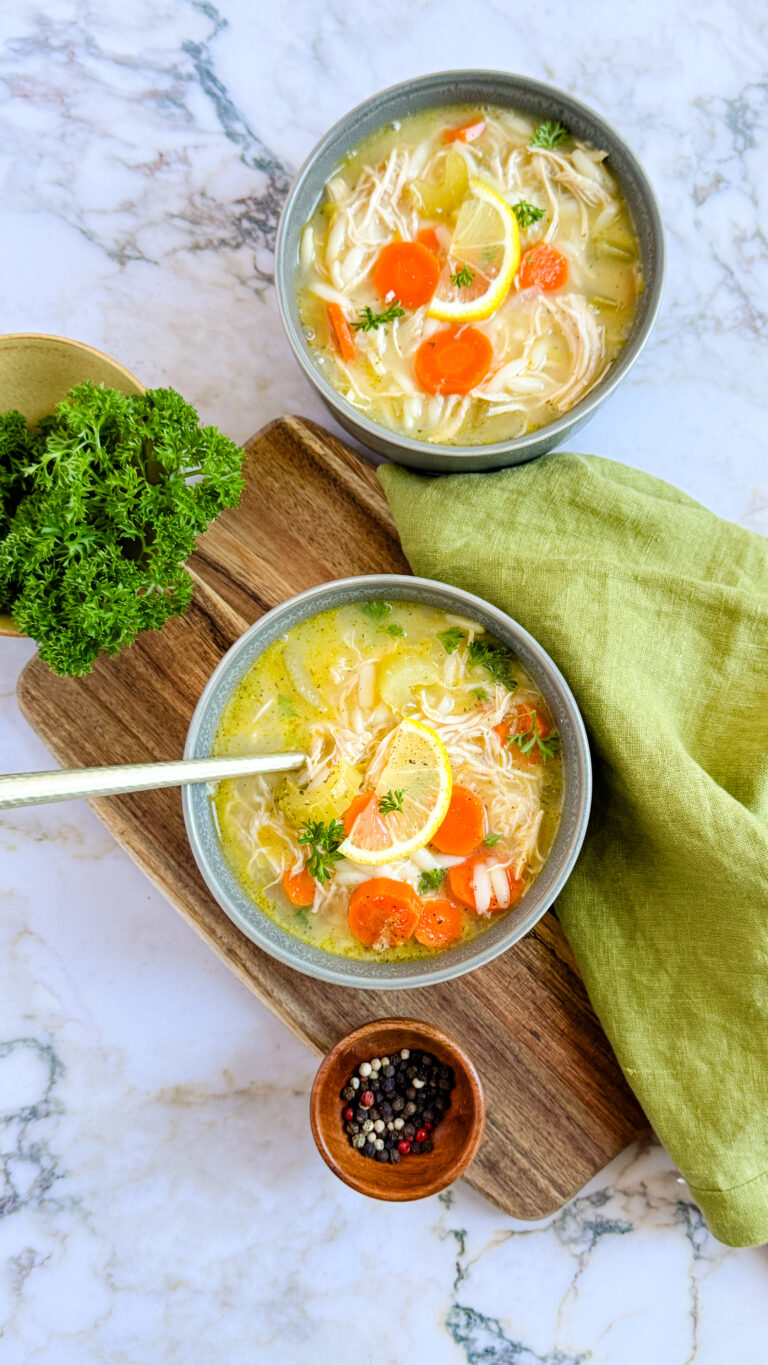 Lemon Chicken Orzo Soup